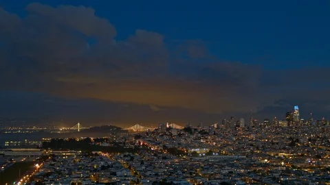 San Francisco At Dusk Stock Footage 101334824