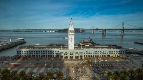 San Francisco Ferry Building Timelapse Stock Footage 104294802