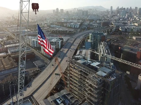 SAN FRANCISCO FLAG Stock Footage