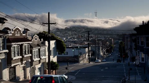 San Francisco Fog Timelapse Video stock 98703853