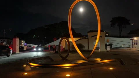 San Francisco Fort Mason Gatekeeper Full Moon LIve Event Art Install 4K Видео 144634412