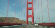 San Francisco Golden Gate Bridge Driving Through Pov Shot Stock Footage