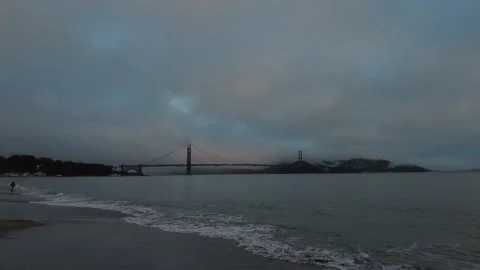 San Francisco Golden Gate Bridge by Sunrise Stock-Footage 166360428