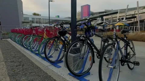 San Francisco Google HQ google bikes Stockbeeldmateriaal 244728804