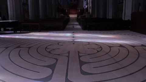 San Francisco Grace Cathedral inside 스톡 동영상 75520651