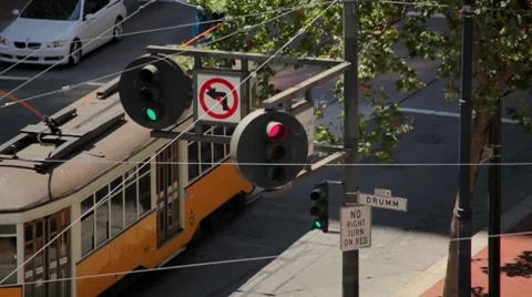 San Francisco Intersection On Sunny Day Видео 8951583