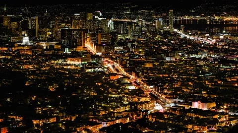 San Francisco Lights Stock Footage 48751368