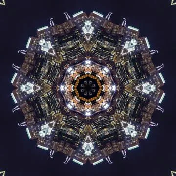 San Francisco at night turned into pattern Stock Photos