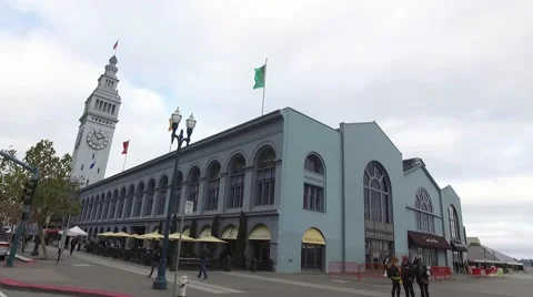 San Francisco old Building with clock Stock Footage 58428018