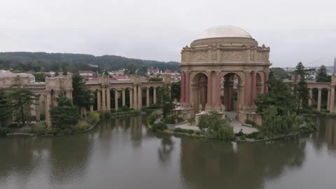 San Francisco Palace of Fine Arts Cloudy Day 10 Stock Footage 276860053