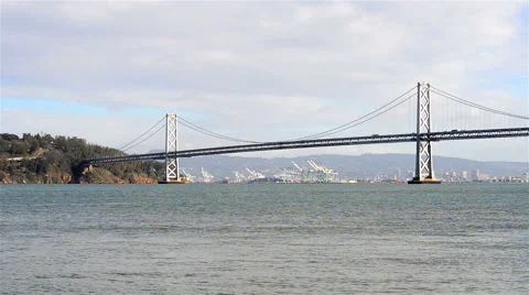 San Francisco Panorama with Bay bridge Stockbeeldmateriaal 64200213