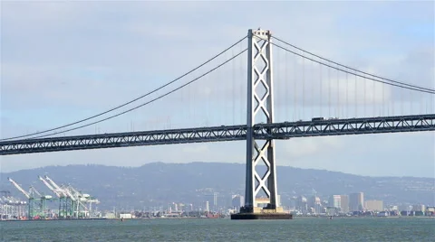 San Francisco Panorama with Bay bridge 動画素材 64200301