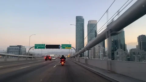 San Francisco, ride over Baybridge Stock Footage