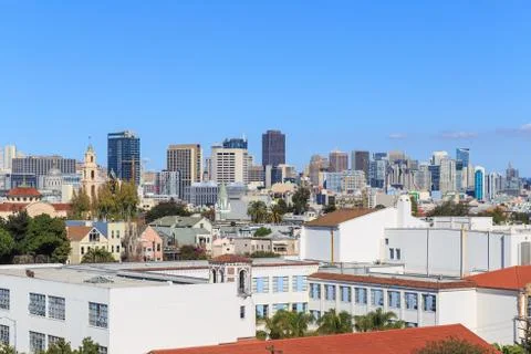 San Francisco Rooftops Stock Photos