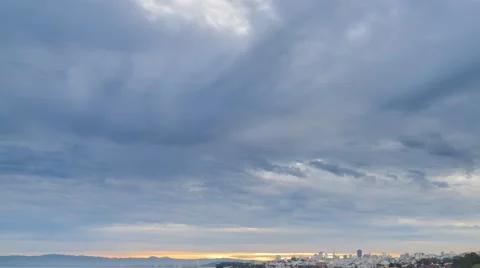 San Francisco Skyline Clouds Stock Footage 48750580