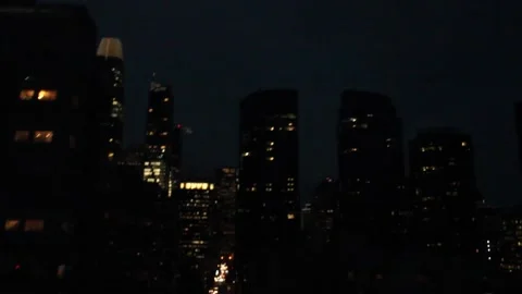 San Francisco skyline at night. (Noir POV 2) Stock Footage 166320616