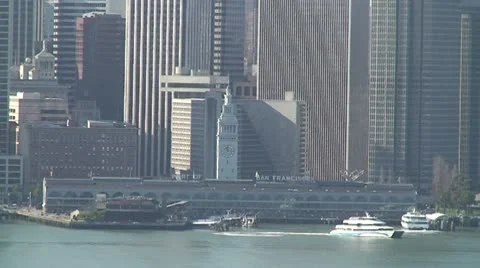 San Francisco Skyline from Treasure Island 3 Stock Footage