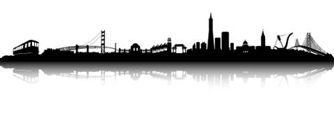 San francisco skyline vector Stock Illustration