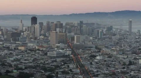 San Francisco Sunset HD Stock Footage 7754873
