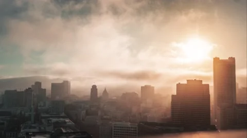 San Francisco Sunset Timelapse Stock Footage