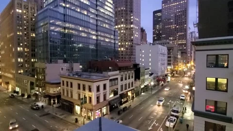 San Francisco Traffic at Dusk Stock Footage 160444507