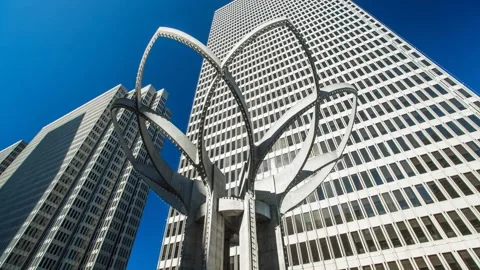 SAN FRANCISCO, USA - MARCH 7, 2024: Scenic timelapse hyperlapse city view on San Stock Footage 267453196