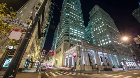 San-Francisco USA Timelapse of skyscraper modern building downtown Stock-Footage 84739828