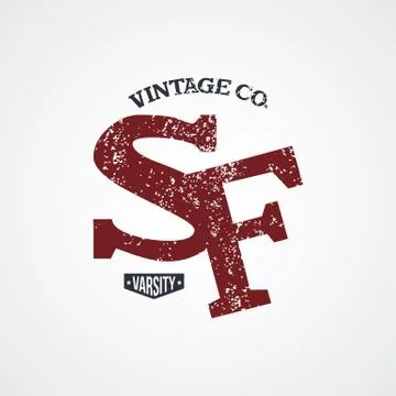 San francisco varsity theme Stock-Illustration