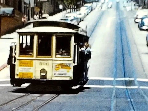 San fransisco cable car Stock Footage 78010253