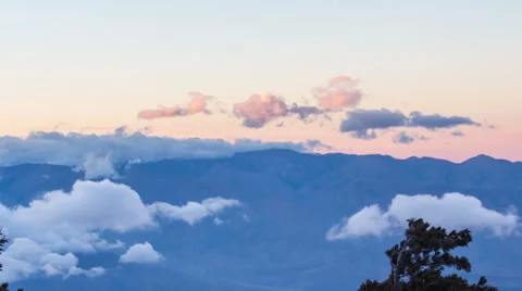 San Jacinto Glorious Mountain Clouds sunset Stock Footage 37568952