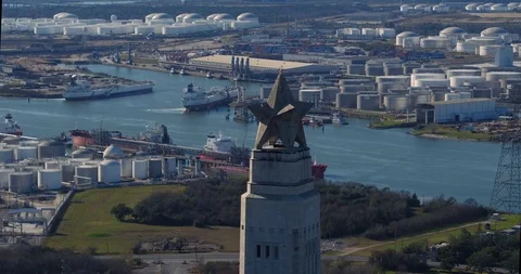 San Jancinto Monument Star Video stock 122489655