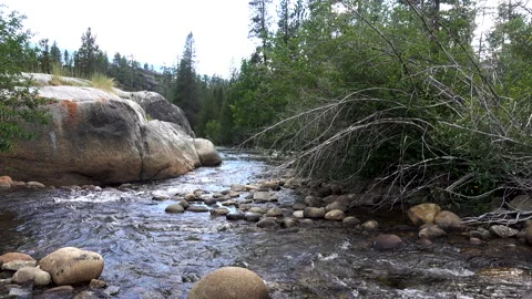 San Joaquin River Flows Downstream Stock Footage 134499080