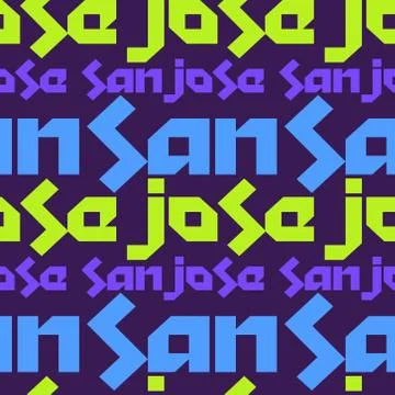 San Jose, USA seamless pattern Stock Illustration
