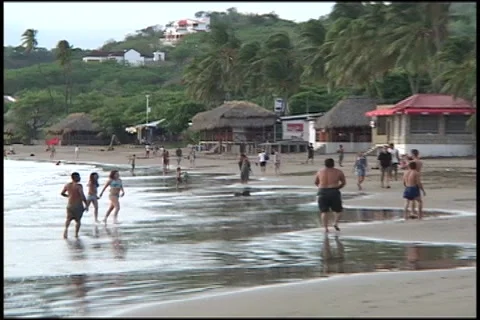 San Juan del Sur Beach Stock Footage