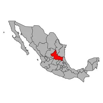 San Luis Potos of Mexico map shape, travel web concept icon vector illustrati Stock Illustration