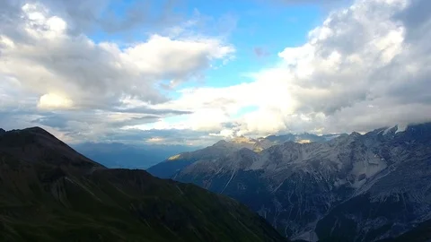 San Marco Pass - Alpine pass. Amazing aerial view of the mountain bends creating Stock Footage 94863129