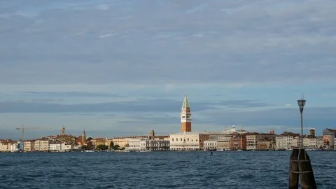 San Marco Square, St Mark's Campanile And Doge's Palace, Palazzo Ducale - Venice 库存影片 101311686