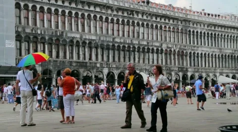 San Marco Square in Venice Stock Footage