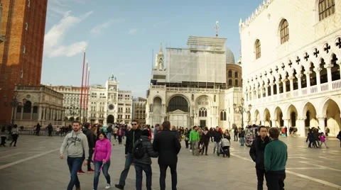San Marco Square Venice Moving Timelapse HD Stock Footage 60818409