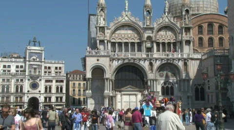 San Marco St. Mark's Square in Venice Stock Footage 716925