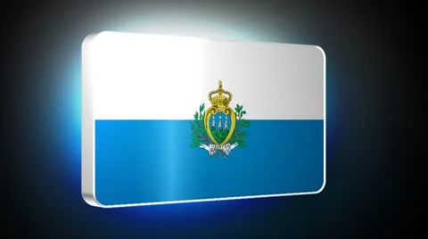 San Marino 3d flag Stock Footage 8961287