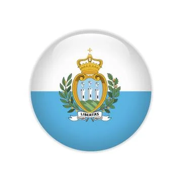 San Marino flag on button Stock-Illustration