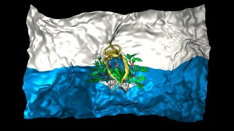 San Marino flag Stock Footage 110849934