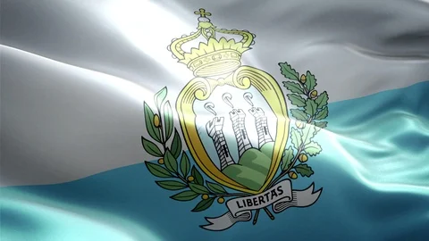 San Marino Flag Stock Footage 116396749