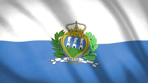 San Marino Flag  Stock Footage 188160835
