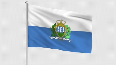 San Marino Flag Video stock 219407038