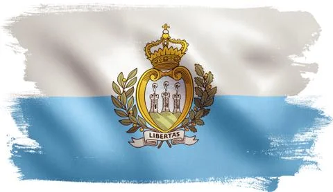 San Marino Flag Stock Illustration