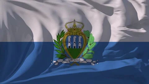 San Marino Flag Loop Video stock 295737331