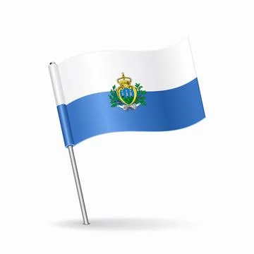 San Marino flag map pointer layout. Vector illustration. Stock Illustration