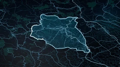 San Marino Glowing Digital Map Animation 4K Stock Footage 338169971